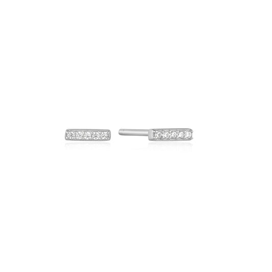 Ania Haie Silver Glam Bar Stud Earrings - Silver Earrings