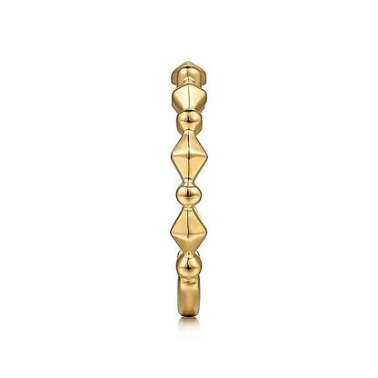 Gabriel & Co. Yellow Gold Geometric Station Ring - Gold Fashion Rings - Women's