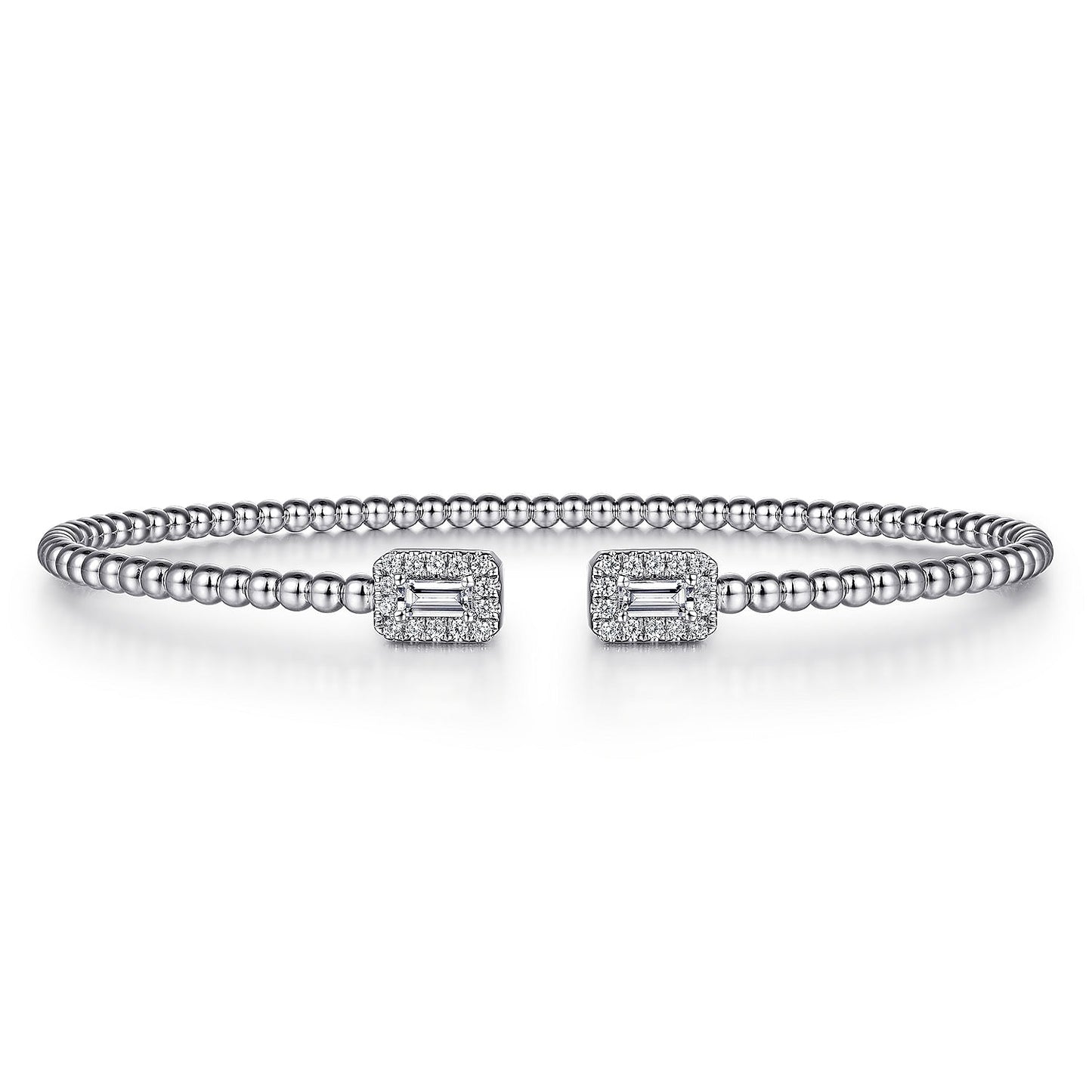 Gabriel & Co. 14 Karat White Gold Bujukan Bracelet - Diamond Bracelets
