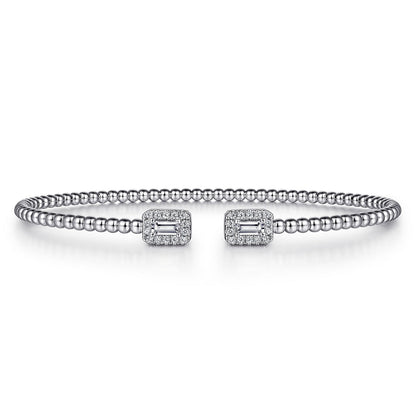 Gabriel & Co. 14 Karat White Gold Bujukan Bracelet - Diamond Bracelets