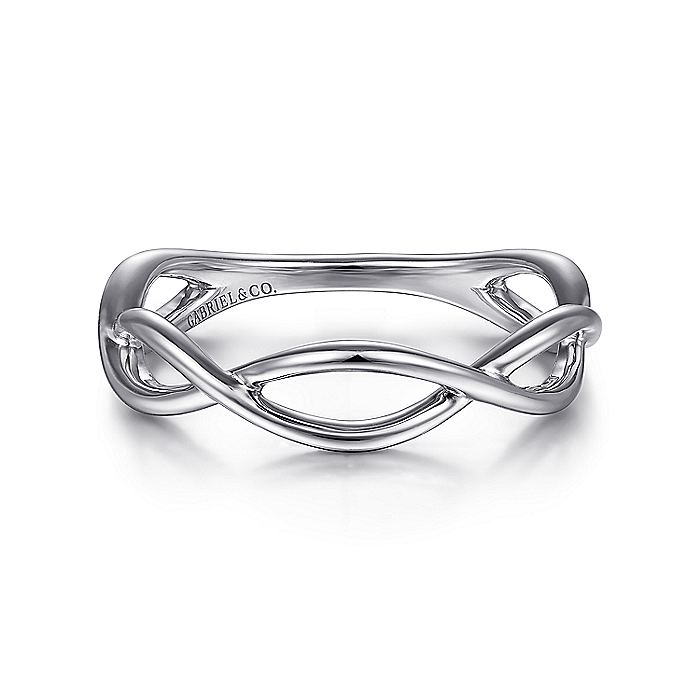Gabriel & Co. White Gold Twisted Ring
