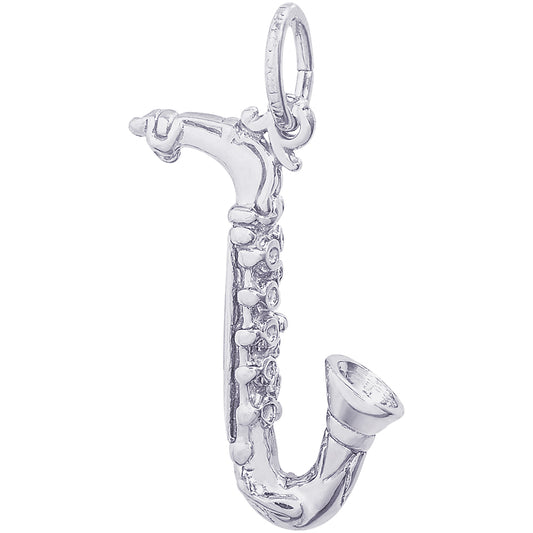 Rembrandt Saxophone Charm - Silver Charms