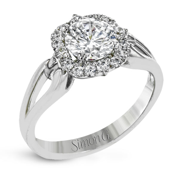 Simon G Halo Engagement Ring - Diamond Semi-Mount Rings