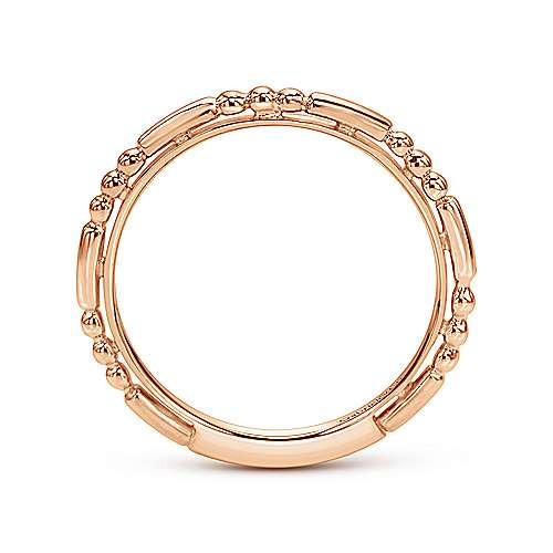 Gabriel & Co Rose Gold Ball and Bar Station Band