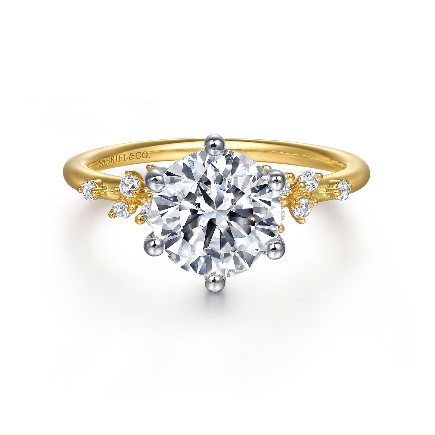 Gabriel & Co Round Semi-Mount Engagement Ring - Diamond Semi-Mount Rings