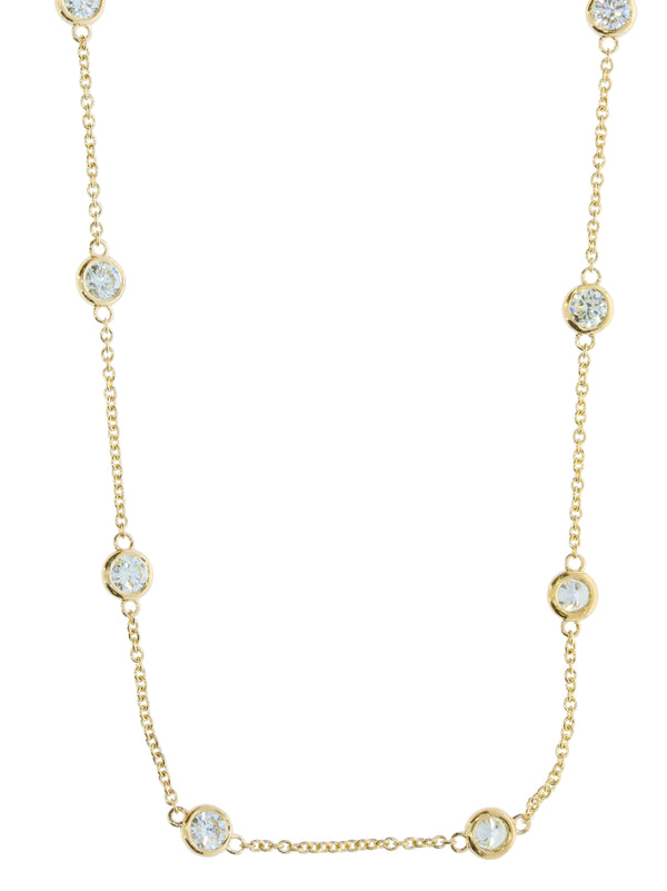 Yellow Gold Diamonds By The Inch Necklace