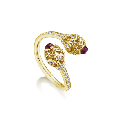 Verragio Yellow Gold Bead Toi Et Moi Diamond Ring
