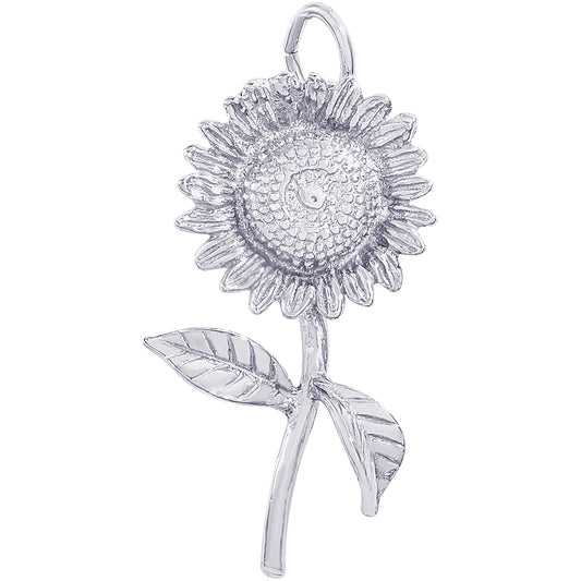 Rembrandt Sunflower Charm - Silver Charms