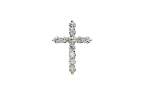 Yellow Gold Diamond Cross Pendant