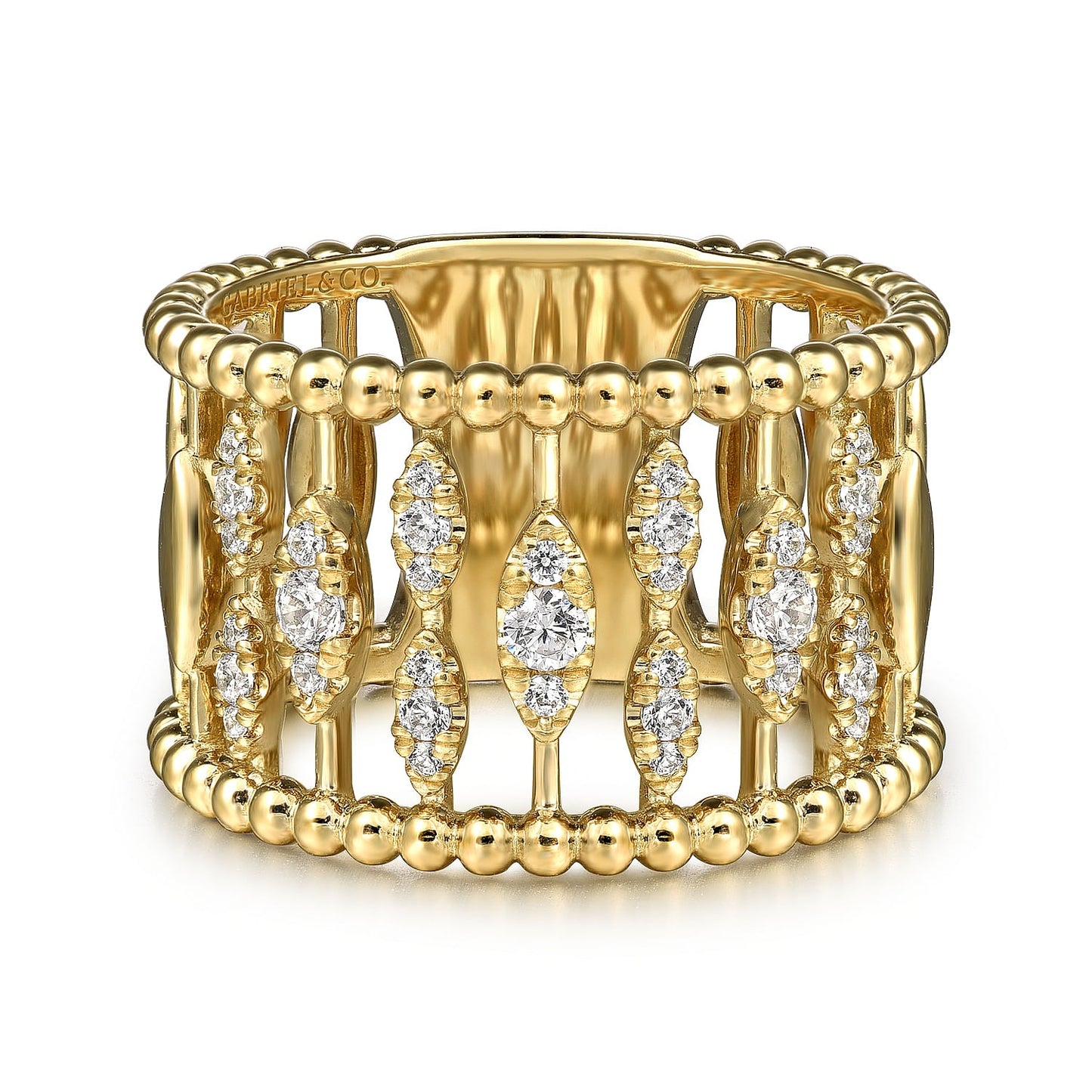 Gabriel & Co. Yellow Gold Diamond Ring