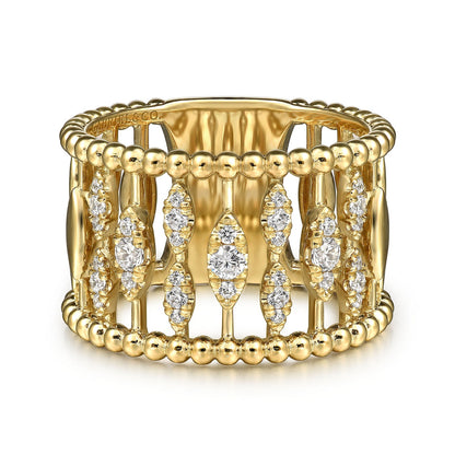 Gabriel & Co. Yellow Gold Diamond Ring