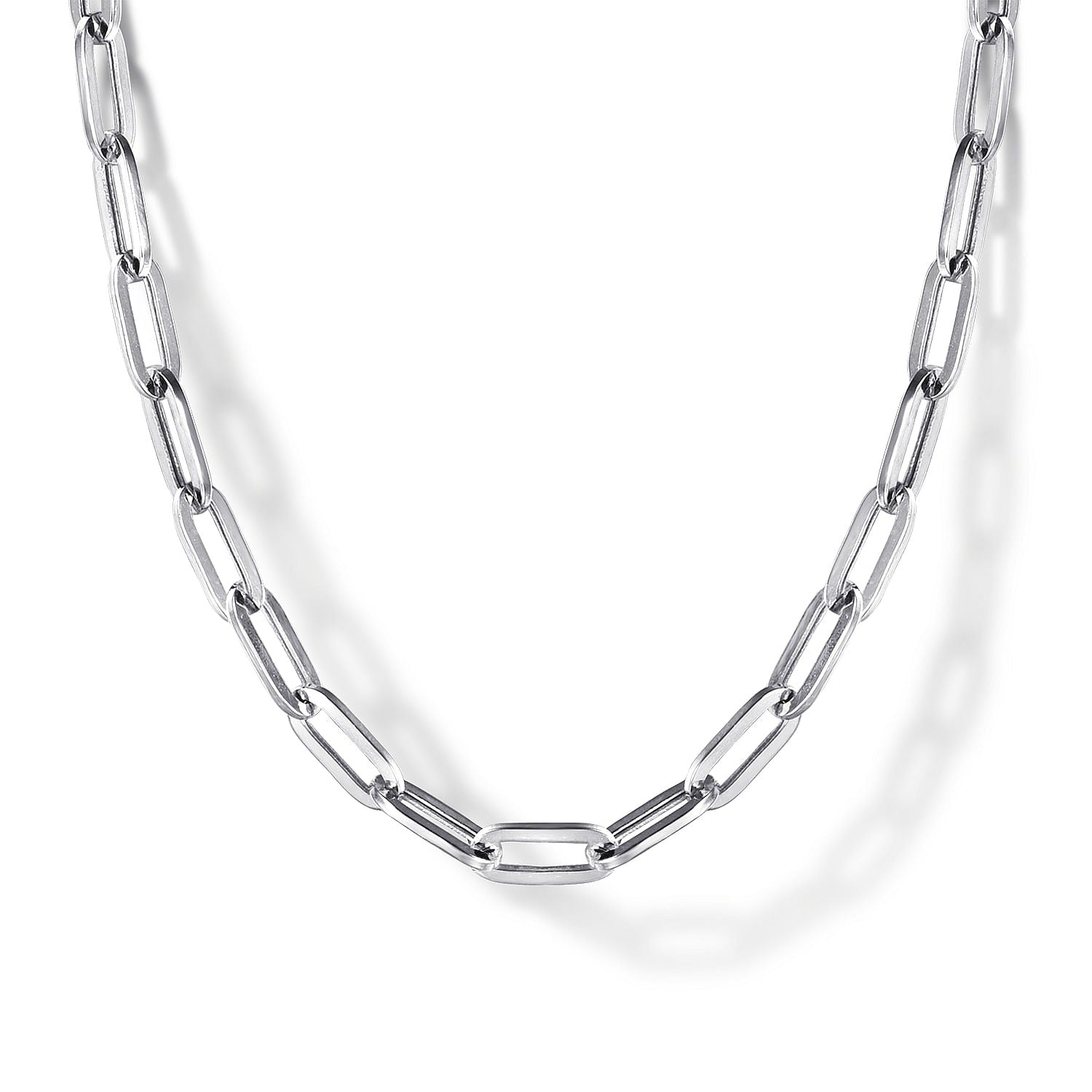 Gabriel & Co. Paperclip Chain - Silver Necklace