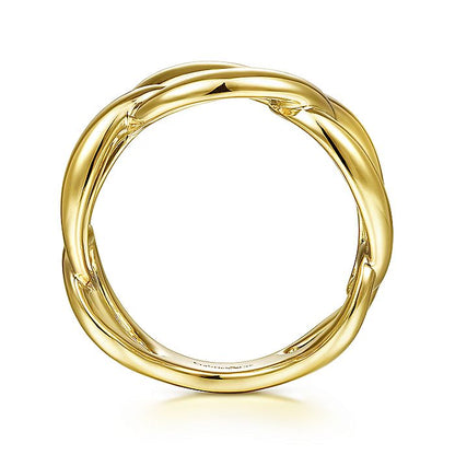 Gabriel & Co Yellow Gold Chain Link Ring