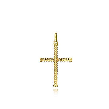 Gents Gabriel & Co. Twisted Cross Pendant