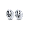 Gabriel & Co Sterling Silver Hammered 10mm Black Spinel Huggie Earrings