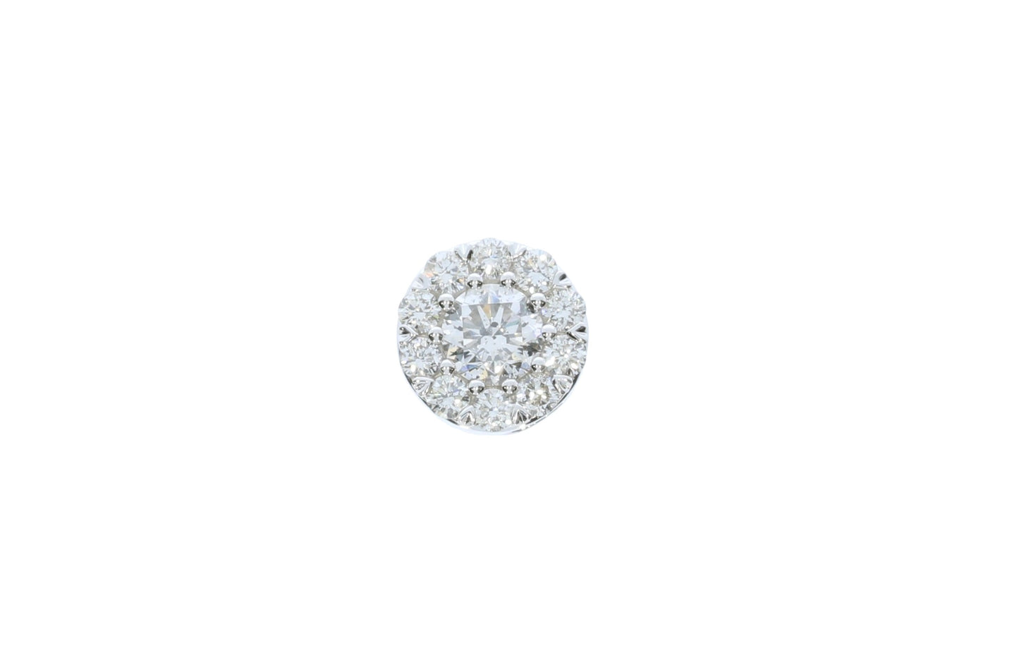 White Gold Diamond Halo Pendant